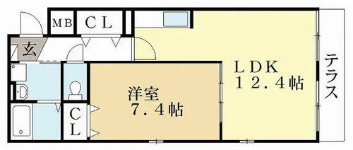 メゾンドミユキ【2階】の間取り