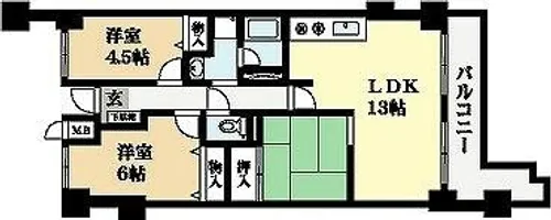 パデシオン宇治木幡【3階】の間取り