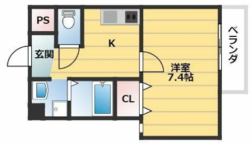 ヴィラナリー放出【7階】の間取り