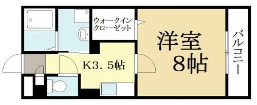 グランドゥール小倉【1階】の間取り