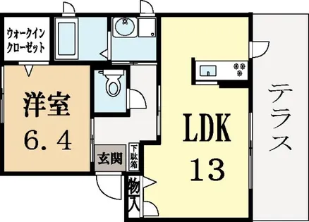 サンライズ城陽【2階】の間取り