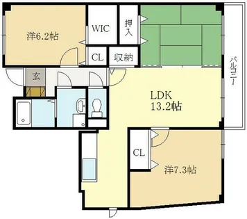 エルパティオ田原【3階】の間取り