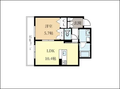 京都府城陽市長池北裏【マンション】の間取り