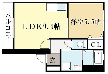 モナムール三室戸【1階】の間取り
