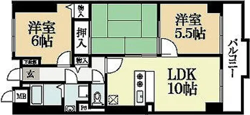 ラポート小林【5階】の間取り