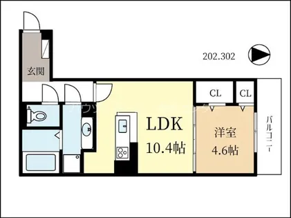 京都府城陽市久世里ノ西【アパート】の間取り