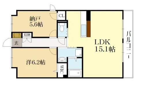 グリーンサム大久保【4階】の間取り