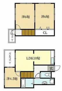 京都府城陽市久世下大谷【一戸建】の間取り