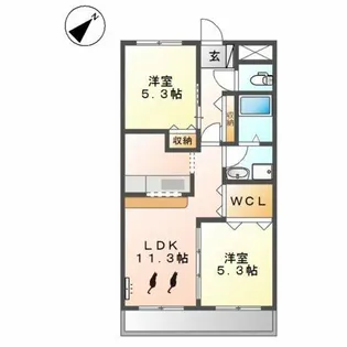 グリーンコートFK【2階】の間取り