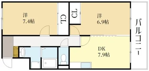 京都府宇治市小倉町春日森【マンション】の間取り