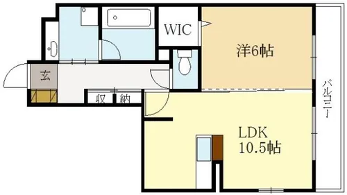 エーデルハイム東香園Ⅱ番館【1階】の間取り