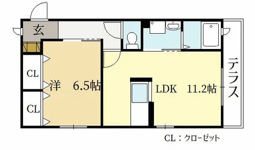 シャーメゾン宇治神明【1階】の間取り