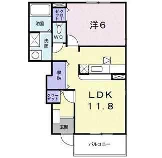 コート ロベリア【1階】の間取り