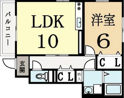 京都府城陽市平川山道【アパート】の間取り