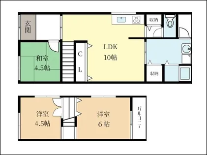 京都府宇治市広野町小根尾【一戸建】の間取り