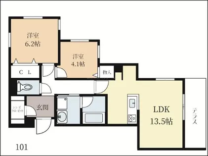 シャーメゾン碩【1階】の間取り
