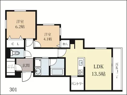 シャーメゾン碩【3階】の間取り