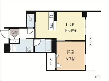 シャーメゾン碩【1階】の間取り