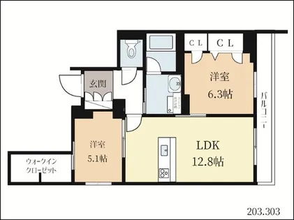 シャーメゾン碩【2階】の間取り