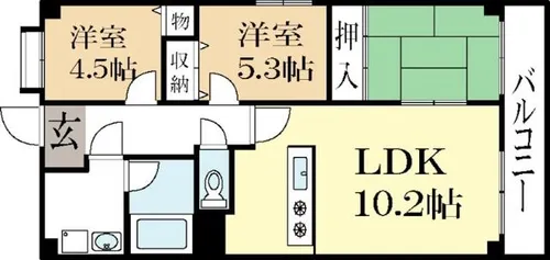 レジデンス碩【2階】の間取り