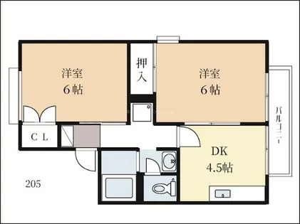 パレーシャル柳田【2階】の間取り