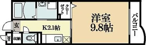 EXE VILLA EAST【407号室】の間取り