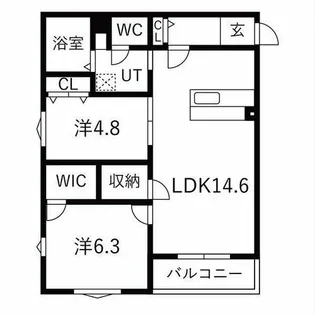 アルモニー東刈谷テラス【2階】の間取り