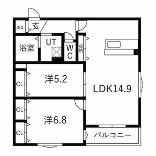 アルモニー東刈谷テラス【1階】の間取り