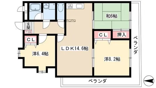 サンエール【3階】の間取り