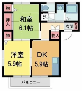 メルローズ把囲夢A【A101号室】の間取り