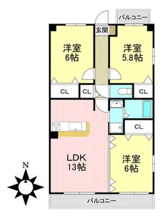 グランコート横川【2階】の間取り