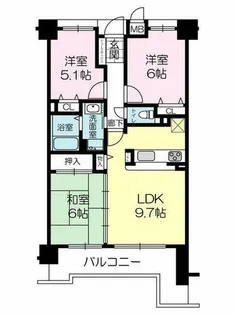 サングレイド加古川II【1002号室】の間取り