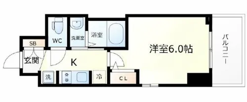 エステムコート神戸湊町【11階】の間取り