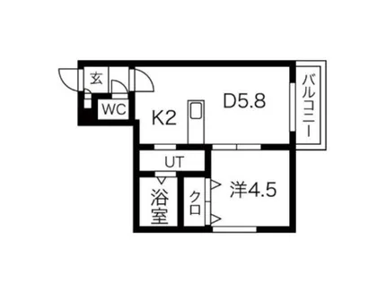 blanc平岸【405号室】の間取り