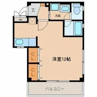 メゾンハナブサ【1階】の間取り