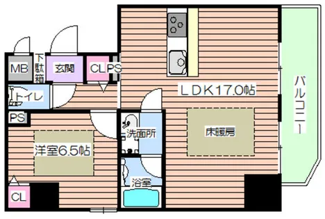 プレスト博労町【4階】の間取り