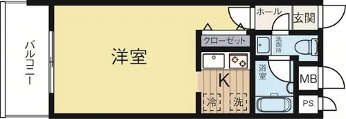 福岡県福岡市博多区住吉3丁目【マンション】の間取り