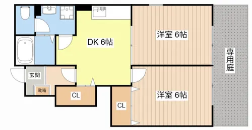 アプトソレアード【1階】の間取り