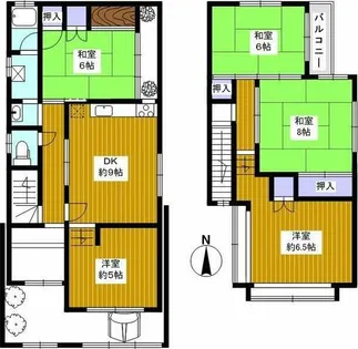 京都府京都市左京区下鴨宮崎町【一戸建】の間取り