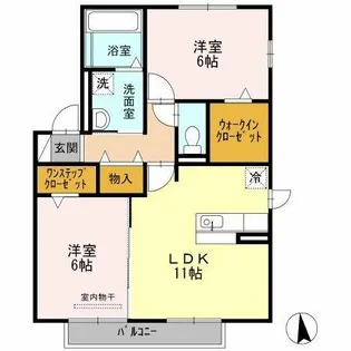 ル・ウィット【2階】の間取り