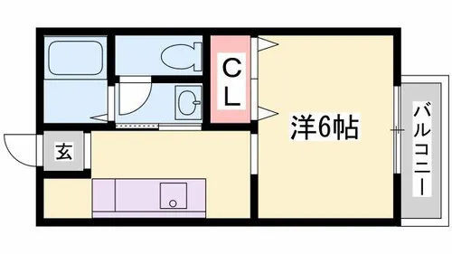シングルハイツRAN【102号室】の間取り