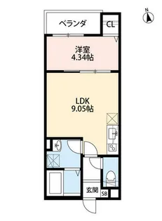 大阪府堺市堺区三宝町3丁【アパート】の間取り