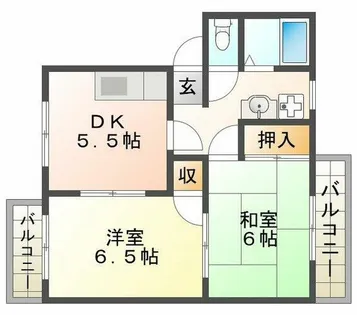 フレグランス本多聞【2階】の間取り