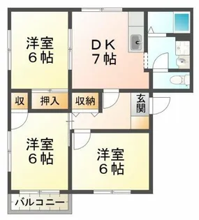 メゾン・ドゥ・ヴェール【2階】の間取り
