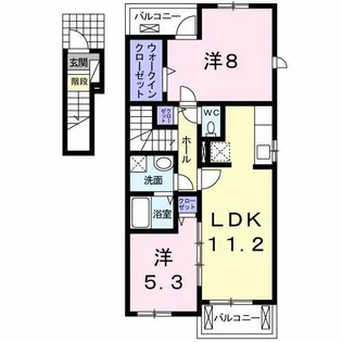ラタピア【2階】の間取り