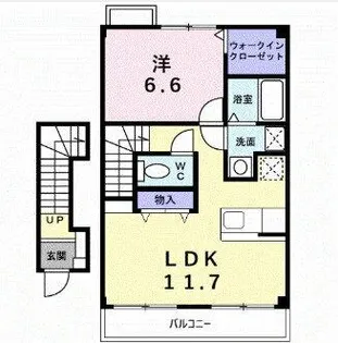 ベルフォンテーヌI【203号室】の間取り