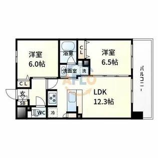 エステムコート十三本町【12階】の間取り