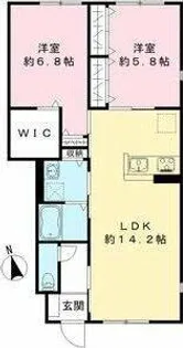 オーレ住吉【1階】の間取り