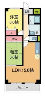 夙川喜一マンション【311号室】の間取り