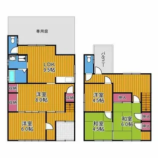 大阪府富田林市本町【一戸建】の間取り